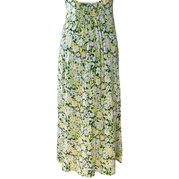 Urban Outfitters Green Floral Print Variable Straps Midi Dress Medium - Picture 5 of 10
